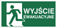 Obrazek Znak podwieszany wyjście ewakuacyjne w lewo 300x150 mm