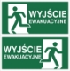 Obrazek Znak podwieszany wyjście ewakuacyjne WE+WE 300x150 mm