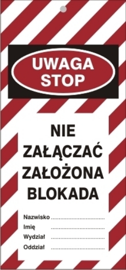 nie załączać założona blokada (szerokość 75mm, długość 160mm, grubość 0,7mm)