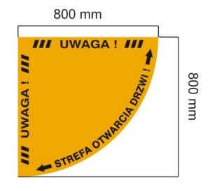 Obrazek dla kategorii STREFA OTWARCIA DRZWI ¼ koła (ANTY019)