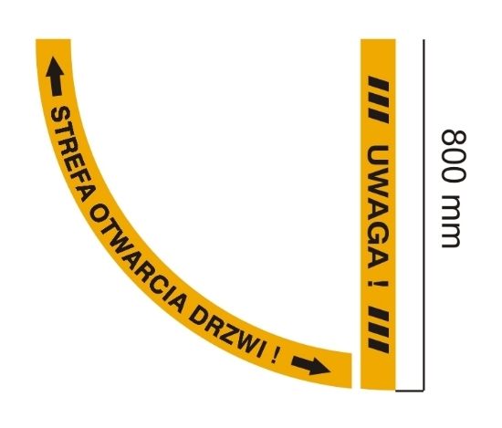 Obrazek STREFA OTWARCIA DRZWI 2-częściowa 80 cm