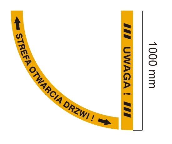 Obrazek STREFA OTWARCIA DRZWI 2-częściowa 100 cm