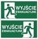 Obrazek Znak podwieszany wyjście ewakuacyjne WE+WE 400x200 mm