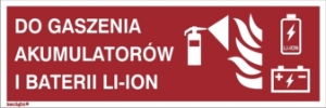 Obrazek dla kategorii ZNAK DO GASZENIA AKUMULATORÓW I BATERII LI-ION (202-11)