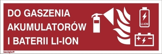 Obrazek ZNAK DO GASZENIA AKUMULATORÓW I BATERII LI-ION (202-11)