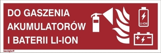 Obrazek ZNAK DO GASZENIA AKUMULATORÓW I BATERII LI-ION (202-11)