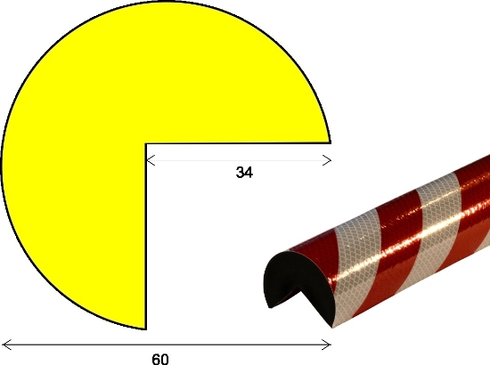 Obrazek Knuffi typ A+ odblaskowy 1000 mm samoprzylepny