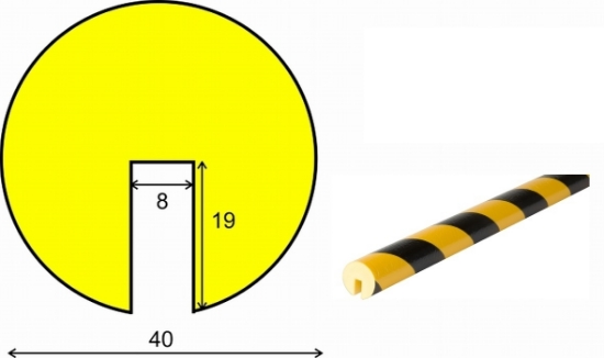 profil elastyczny typ B, do ochrony krawędzi, długość 1000 mm cena za odcinek