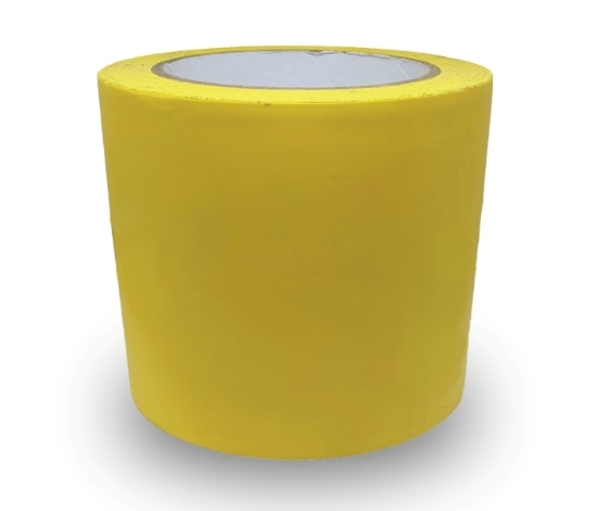 Taśma ostrzegawcza samoprzylepna, 10cm x 33m - PCV, żółta