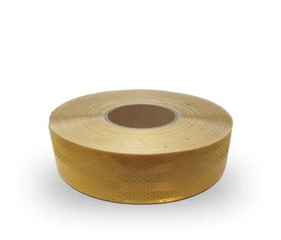 Obrazek Taśma odblaskowa konturowa żółta 5cm x 50m