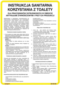 Obrazek dla kategorii (422-205) Instrukcja sanitarna korzystania z toalety dla pracowników zatrudnionych w obrocie artykułami żywnościowymi i przy ich produkcji