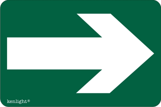 Obrazek Kierunek drogi ewakuacyjnej - znak antypoślizgowy (103-02)