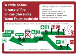 Obrazek dla kategorii Znak Instrukcja piktograficzna schodami w dół w lewo (222-50i)