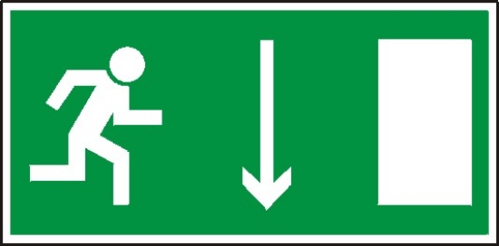 Obrazek Kierunek do wyjścia drogi ewakuacyjnej w dół (5102AG-01)