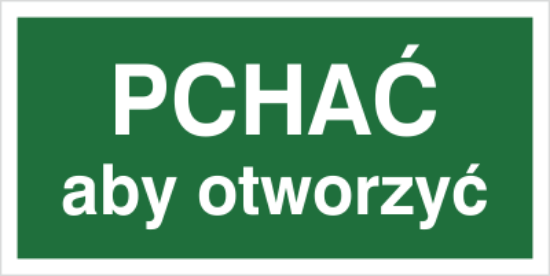 Obrazek Pchać, aby otworzyć (9817P-05)