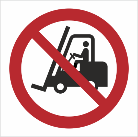 Obrazek Zakaz ruchu urządzeń do transportu poziomego (8P06BH)