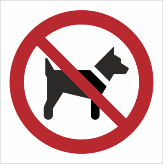 Obrazek Zakaz wstępu ze zwierzętami (8P21BH)