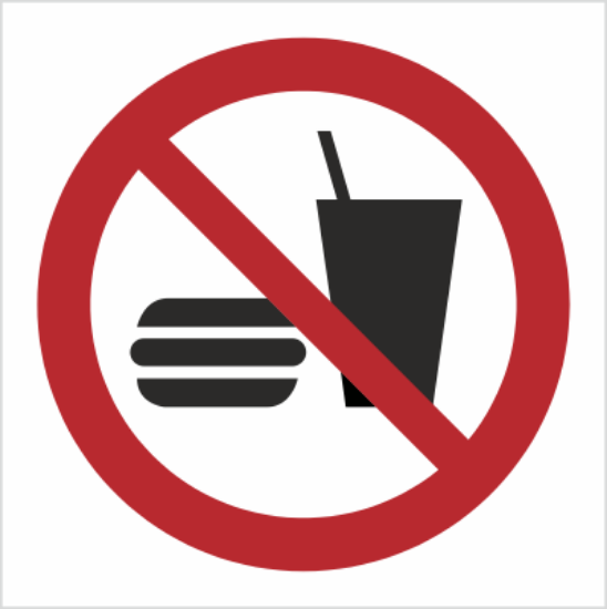 Obrazek Zakaz spożywania posiłków (8P22BH)