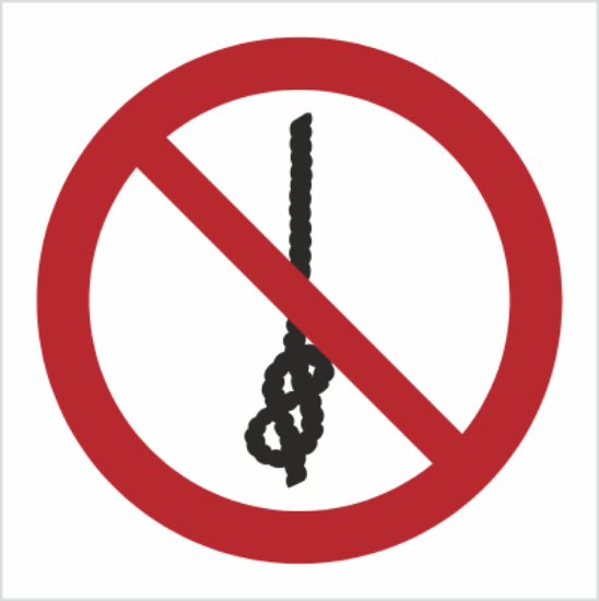 Obrazek Zakaz wiązania węzłów (8P30K)