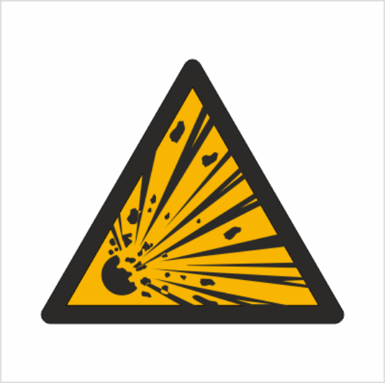 Obrazek Ostrzeżenie przed niebezpieczeństwem wybuchu (9W02BH)