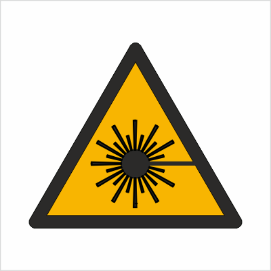 Obrazek Ostrzeżenie przed wiązką laserową (8W04K)