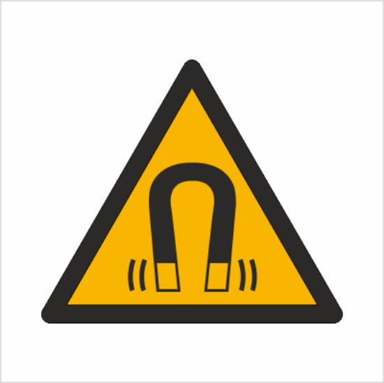 Obrazek Ostrzeżenie przed silnym polem magnetycznym (8W06BH)