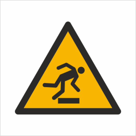 Obrazek Ostrzeżenie przed niebezpieczeństwem potknięcia się (9W07BH)