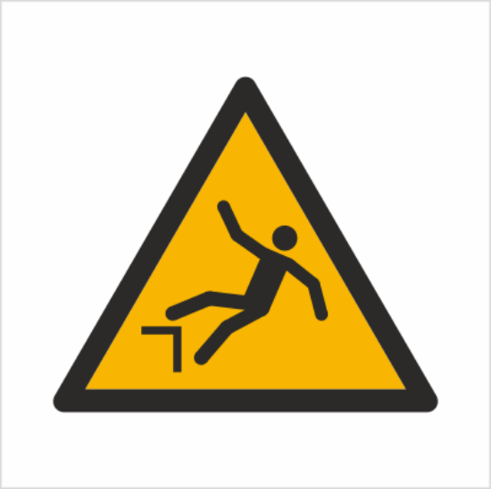 Obrazek Ostrzeżenie przed spadnięciem (upadkiem) (8W08BH)