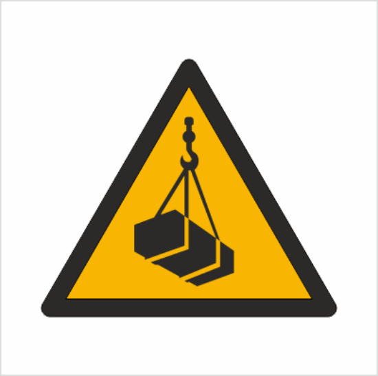 Obrazek Ostrzeżenie przed wiszącymi przedmiotami (wiszącym ciężarem) (8W15BH)