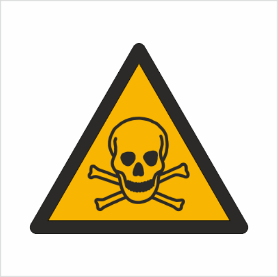 Obrazek Ostrzeżenie przed materiałami toksycznymi (9W16BH)