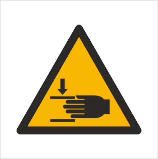 Obrazek Ostrzeżenie przed zgnieceniem dłoni (8W24BH)