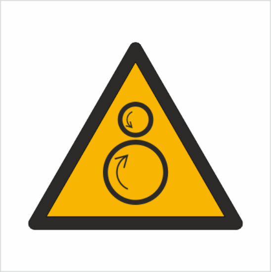 Obrazek Ostrzeżenie przed ruchomymi rolkami (8W25K)