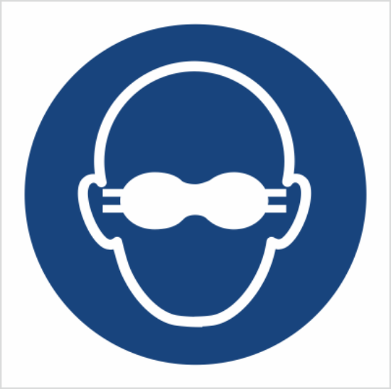 Obrazek Nakaz stosowania przyciemnianych gogli ochronnych (9M07BH)