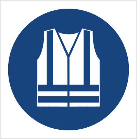 Obrazek Nakaz stosowania kamizelki odblaskowej (8M15K)