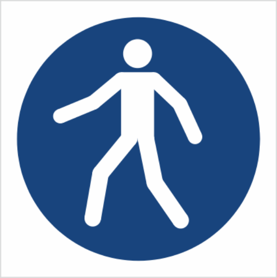 Obrazek Nakaz przechodzenia w oznakowanym miejscu (9M24BH)