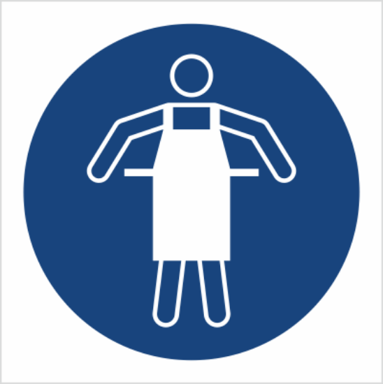 Obrazek Nakaz stosowania fartucha ochronnego (8M26BH)