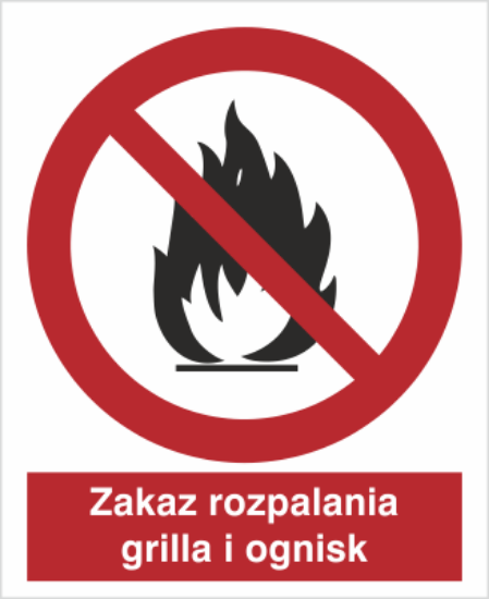 Obrazek Zakaz rozpalania grilla i ognisk (9601M-01)