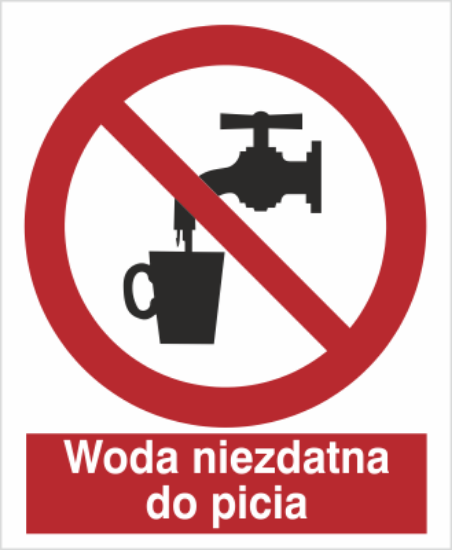 Obrazek Zakaz picia wody (9603M)