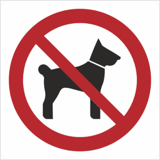 Obrazek Zakaz wstępu ze zwierzętami (8605K)