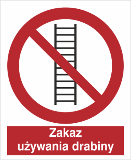 Obrazek Zakaz używania drabiny (9607M)