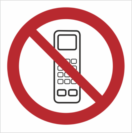 Obrazek Zakaz używania telefonów komórkowych (8610K)