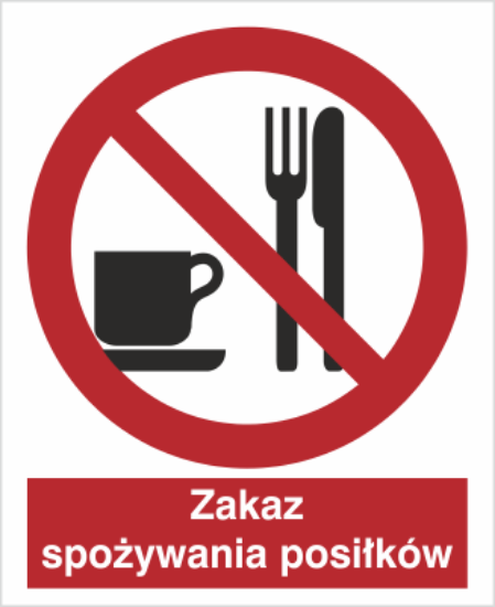 Obrazek Zakaz spożywania posiłków (9611M)