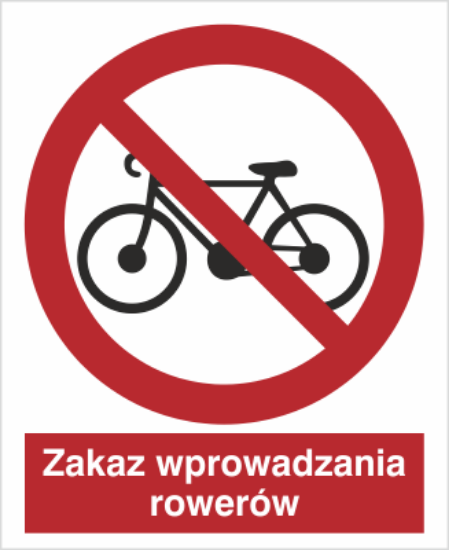 Obrazek Zakaz wprowadzania rowerów (8612M)