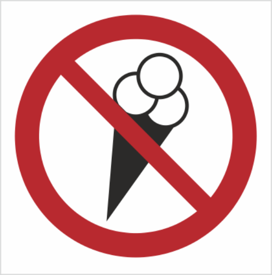 Obrazek Zakaz wchodzenia z lodami (8614K)