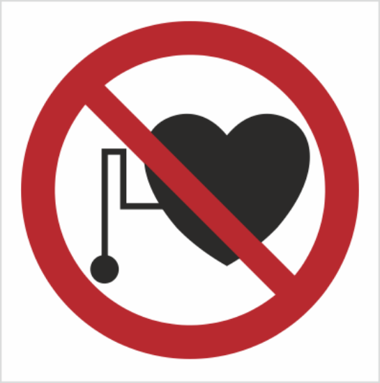 Obrazek Zakaz przebywania osób z rozrusznikiem serca (8616K)