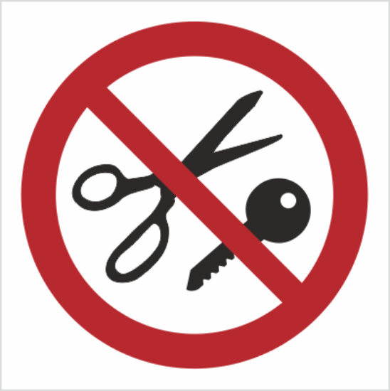 Obrazek Zakaz wstępu z przedmiotami metalowymi (8622K)