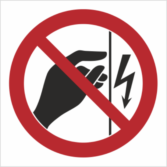 Obrazek Nie dotykać! Urządzenie pod napięciem (9624K)