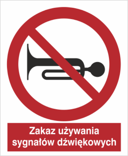 Obrazek Zakaz używania sygnałów dźwiękowych (8628M)