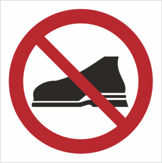 Obrazek Zakaz wchodzenia w obuwiu zewnętrznym (8634AB)