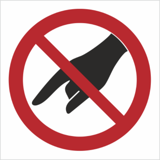 Obrazek Zakaz wkładania ręki (8635K)